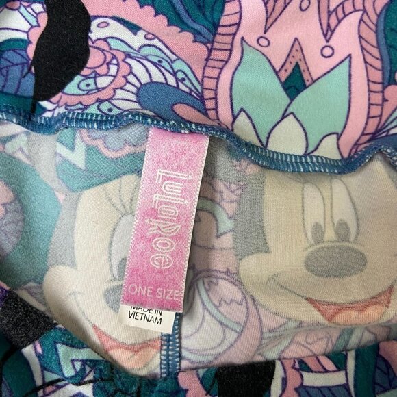 ✨2/$20✨ LulaRoe Minne Mouse Disney Legging Tall Curvy Floral‎ Muticolor - Picture 6 of 9